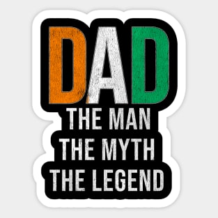 Ivorian Dad The Man The Myth The Legend - Gift for Ivorian Dad With Roots From Ivorian Sticker